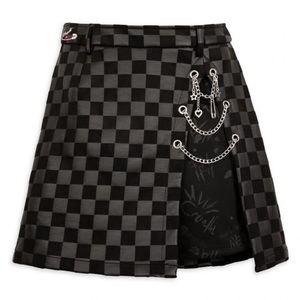 NWT Disney Cruella Faux Leather Skort